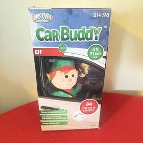 Gemmy 191245812623 Elf Car Buddy 3ft Airblown Inflatable Energy Efficient Led Christmas Decoration