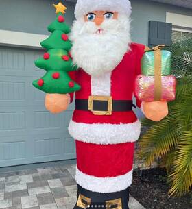 Gemmy 191245814979 Real Fur 8 Ft Luxe Santa Nutcracker Airblown Inflatable Christmas New