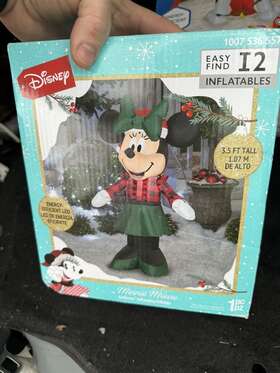 Gemmy 191245817659 Disney Minnie Mouse Airblown Inflatable 3.5ft Led Christmas Yard Decor