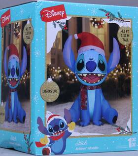 Gemmy 191245818113 Disney 4.5 Ft Stitch Christmas With Scarf Airblown Yard Inflatable Nib