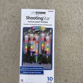 Gemmy 191245841838 Led Lightshow Shooting Star Icicle Light Multicolor 10 Icicles Christmas