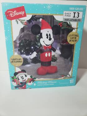 Gemmy 191245847564 Disney Mickey Mouse With Led Lights 3.5 Ft Airblown Inflatable Christmas