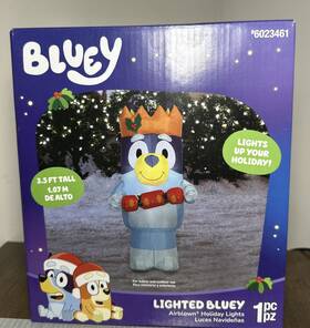 Gemmy 191245863113 Bluey 3.5ft Lighted Christmas Inflatable Yard Decor Free Shipping