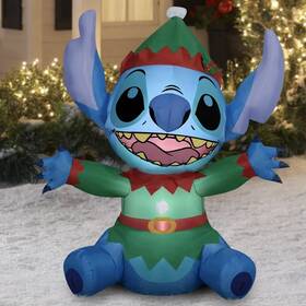 Gemmy 191245863656 4.5 Ft Inch Stitch Elf Christmas Airblown Yard Inflatable Multicolor Disney Led New