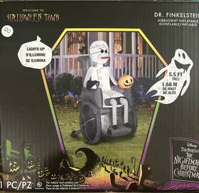 227695 Gemmy Disney Nightmare Before Christmas 5.5 Ft Drfinkelstein Inflatable Preowned