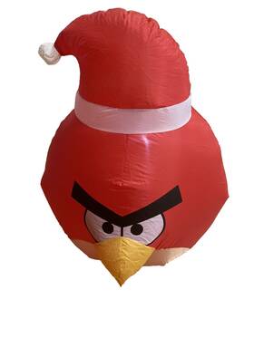 277099 Gemmy Angry Birds Christmas Airblown Inflatable 3 Ft Tall Red Bird