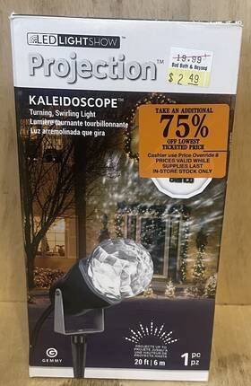 35074 Gemmy Christmas Outdoor Led Light Show Projection White New Kaleidoscope