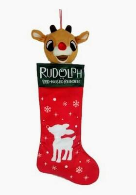 3723663 Gemmy Rudolph The Red-nosed Reindeer Musical 23 Inch Big Head Christmas Stocking