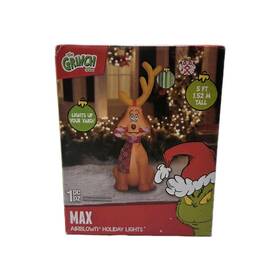 38357 Gemmy Christmas Inflatable Max The Dog From Grinch 5 Ft Tall Indoor/outdoor