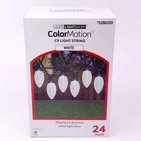 5286320 Gemmy Lightshow 24 Count 23 Ft C9 Colormotion White Led Christmas Light