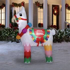 6023459 Gemmy Holiday Living 6.5ft Pi Ata Llama Lighted Christmas Airblown Inflatable Yard New