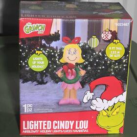 Gemmy 6023467 Dr Seuss Grinch Lighted Cindy Lou Who 4 Ft Christmas Airblown Inflatable Xmas