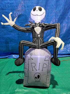 74039 Gemmy 3 1/2ft Gemmyairblown Inflatable Nightmare Before Christmas Jack Skellington B951