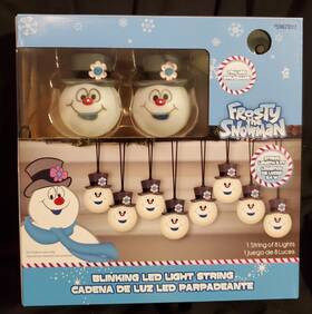 83886 Gemmy Frosty The Snowman Led Set 8 Lights Christmas String