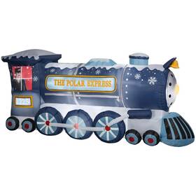 882541 Gemmy 9ft Airblown Inflatable Giant Christmas Polar Express Train Yard Decoration