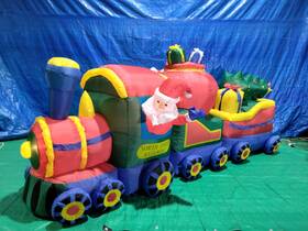 B372-gtc00052-12 Gemmy Gtc00052-12 12ft Air Blown Inflatable Christmas Train With Santa