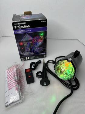 0776118 Gemmy Industries Led Light Show Fire&ice Projection Halloween Thanksgiving Christmas