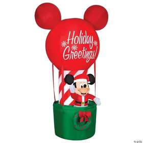 Ss85352g Gemmy - 84 Inch Airblown Mickey In Hot Air Balloon Inflatable Christmas