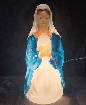 078-130084 General Foam Plastics Mary Blow Mold Lighted Nativity Figurine 28in Christmas