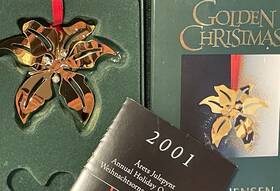 Georg Jensen 705140625575 2001 Christmas Ornament Mobile With Box Poinsettia Denmark