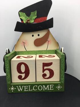 2211270prs Gerson Count Down To Inch Merry Christmas Snowman Blocks Sparkle Holiday Advent Calendar