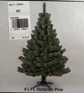 Gf 029033100402 4 1/2 Ft Christmas Tree - Victorian Pine Made In Usa Ready To Assemble