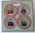 Gf257x2x4hb Oneida Fiddlestix Holiday Cats Stoneware Plates Round Set 027826469002