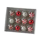Gg0294 Kurt Adler Polka Dot And Peppermint Stripe Ball 086131325687