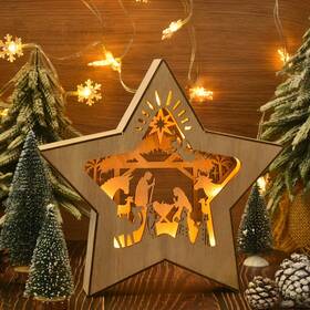 Xuyang-24-05 Ghostmagic Nativity Scene Christmas Ornament 3d Layered Holy Family Led Ligh