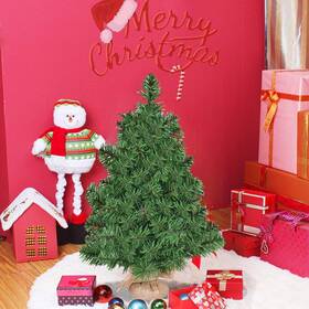Giantex 659862698735 2ft Artificial Tabletop Christmas Tree With Burlap Base Green Kitchen Office