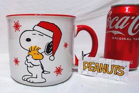 Gibson 085081641564 2022 Peanuts Snoopy And Woodstock Merry Christmas Mug 2 Sided Stoneware 22 Oz Nwt