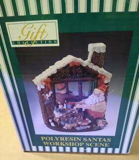 Gift Collection 045891526765 Santa Elves Workshop Scene Holiday Decor Christmas