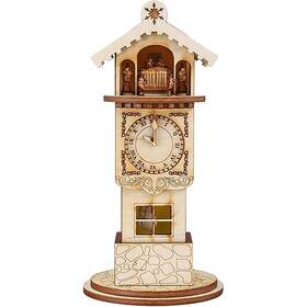 Ginger Cottages 80009 Old World Christmas Clock Tower Wooden Ornament For Tree Handc