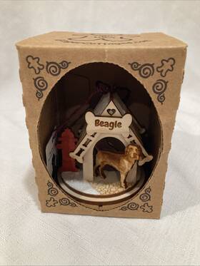 Ginger Cottages K9101 Christmas K-9 Beagle Doghouse-#k9101 Ornament New Usa