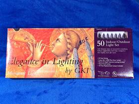 Gki 795919136062 Miniature Vintage Christmas Lights Indoor / Outdoor Light Set 50 Purple Nos