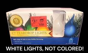Gki 795919517014 Bethlehem C7 Teardrop 15 Light String Christmas White Lights New Open Box 2