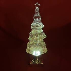 Glenhaven 842553105791 14 Inch Acrylic Christmas Tree Glitter Water Globe / Led Light Up Snow Motion #2