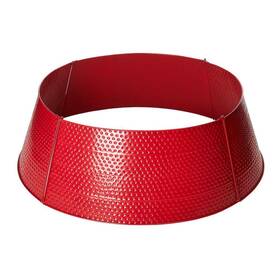 2010600036 Glitzhome 40.5 Inch D Christmas Red Hammered Metal Tree Collar Kd
