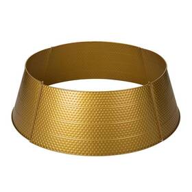 2010600045 Glitzhome 40.5 Inch D Christmas Gold Hammered Metal Tree Collar Kd