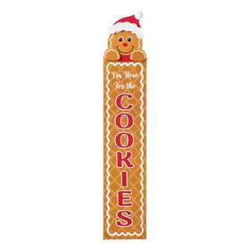 Glitzhome 313057263268 42 Inch H Wood Christmas Gingerbread Man Cookies Porch Decor
