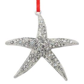 Sdhx250718 Gmemnov Metal Starfish Christmas Ornaments - Silver For