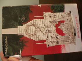Godinger 028199070888 Fireplace Candle Holder Christmas Silver Plate Holiday Collection H