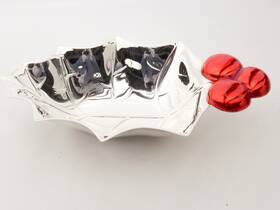 Godinger 028199877210 Holiday Collection Silver Plate Christmas Holly Berry Candy Dish