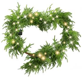 Goldshire 706384997560 6 Ft Christmas Norfolk Pine Garland With 100 Led Lights Dense R