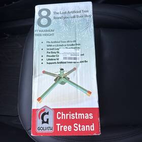 Gts-124 Goliath New Unopened Welded Steel Artificial Christmas Tree Stand 4-8 Foot