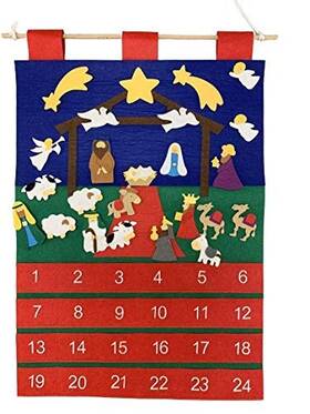 Good Ruby 757059200331 Felt Advent Calendar For Kids Hanging Countdown To Christmas Xmas Ca