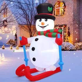 Goosh 850012705444 6 Ft Inflatable Snowman Christmas Outdoor Decoration Blow Up Yard