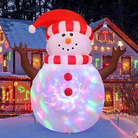 Goosh 850012705499 5 Ft Christmas Snowman Inflatables With 360 Rotating Light Outdoor Yard Deco