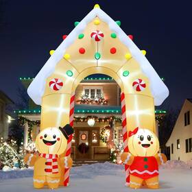 Dj-sd-27283 Goosh 11.8 Ft Christmas Inflatables Decorations Archway Gingerbread Inflatab
