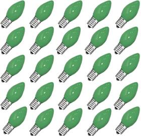 Goothy 313035156162 25 Pack C7 Christmas Replacement Bulbs Green Ceramic Light